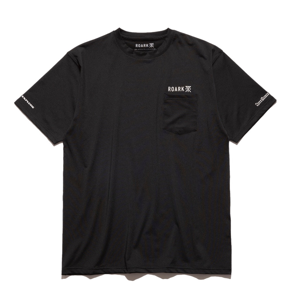 ROARK REVIVAL(ロアーク リバイバル)"SUN SEEKERS" RUSHGUARD TEE ラッシュガード ポケットTシャツ【RGTJ1020-WHT/BLK】