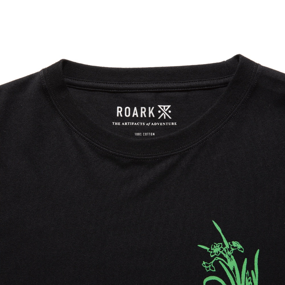 ROARK REVIVAL(ロアーク リバイバル)"GARDEN" L/S TEE プリント ロングスリーブ Tシャツ【RLTJ954-BLK】