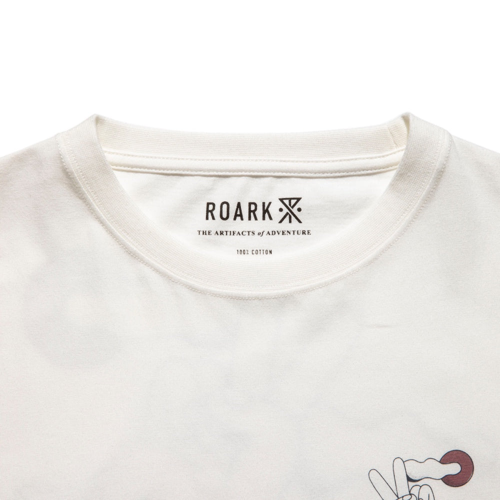 ROARK REVIVAL(ロアーク リバイバル)"UNHUSTLE" L/S TEE プリント ロングスリーブ Tシャツ【RLTJ958-WHT】