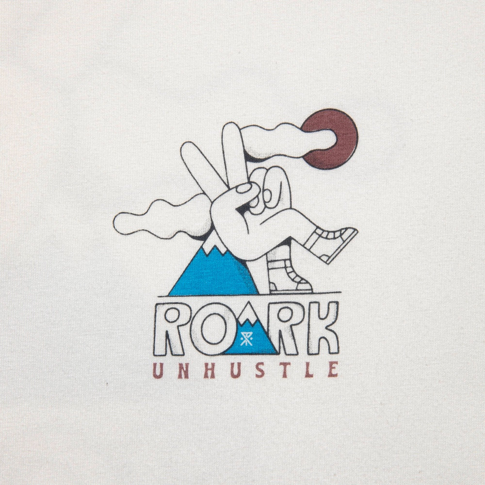 ROARK REVIVAL(ロアーク リバイバル)"UNHUSTLE" L/S TEE プリント ロングスリーブ Tシャツ【RLTJ958-WHT】