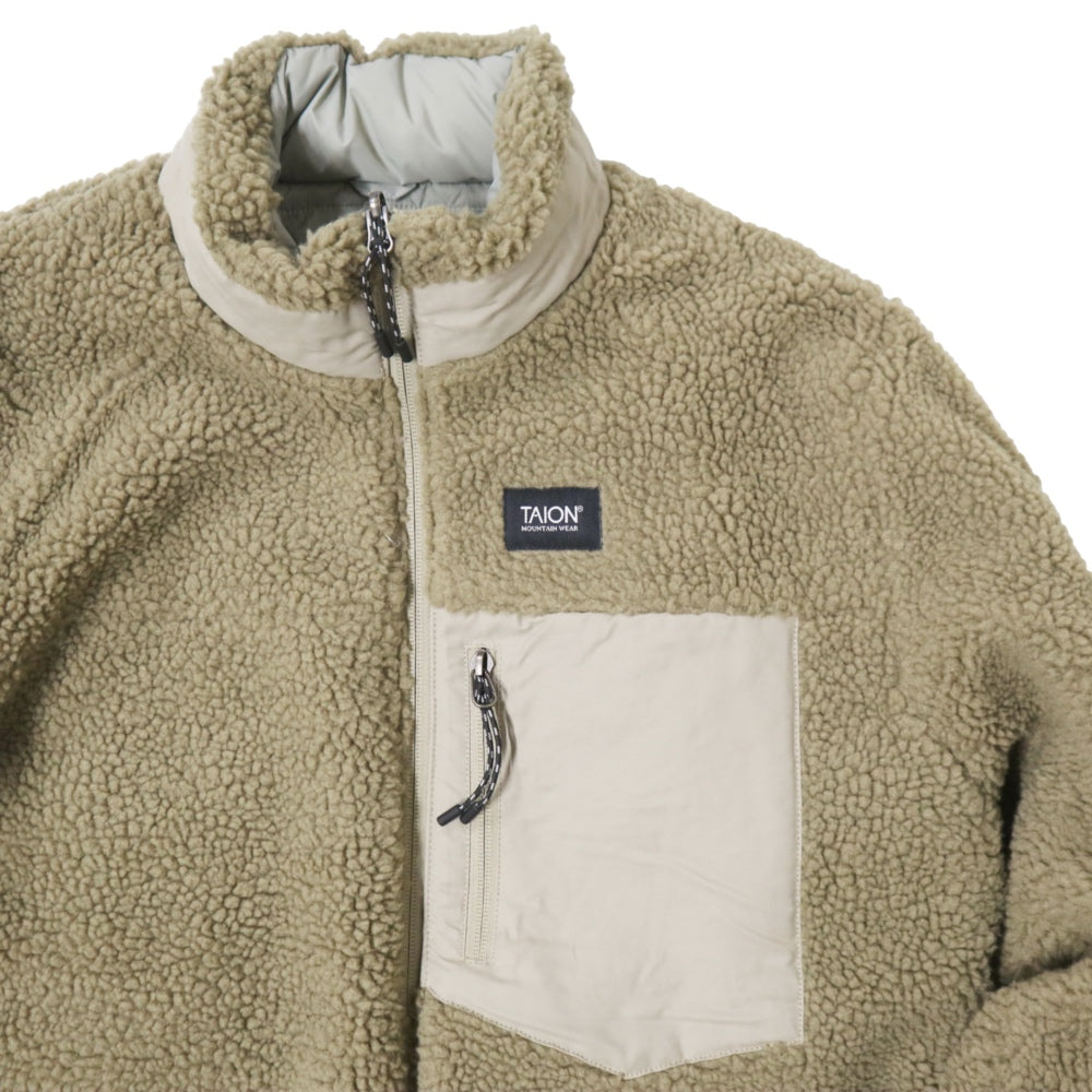 TAION(タイオン)Mountain Reversible Down / Boa Jacket マウンテン リバーシブル ダウン/ボア ジャケット （ユニセックス）【TAION-R102MB】