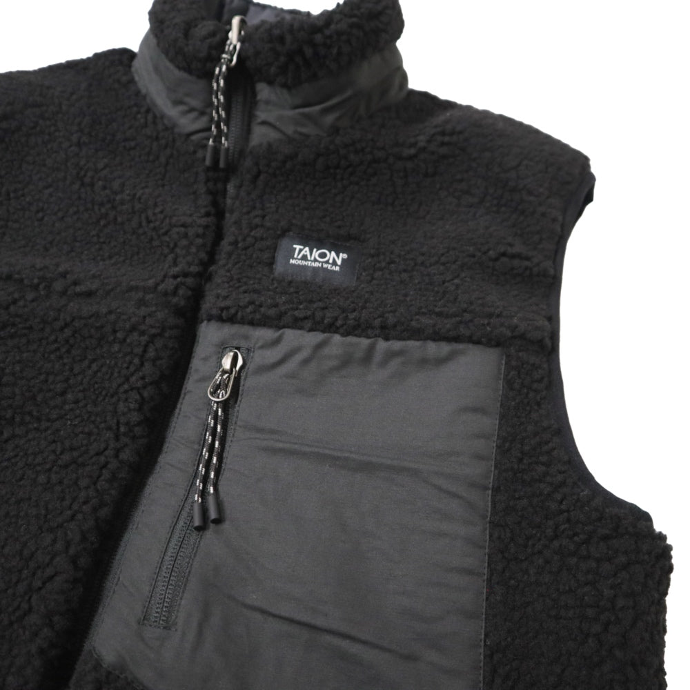 TAION(タイオン)Mountain Reversible Down / Boa Vestマウンテン リバーシブル ダウン/ボア ベスト（ユニセックス）【TAION-R002MB】