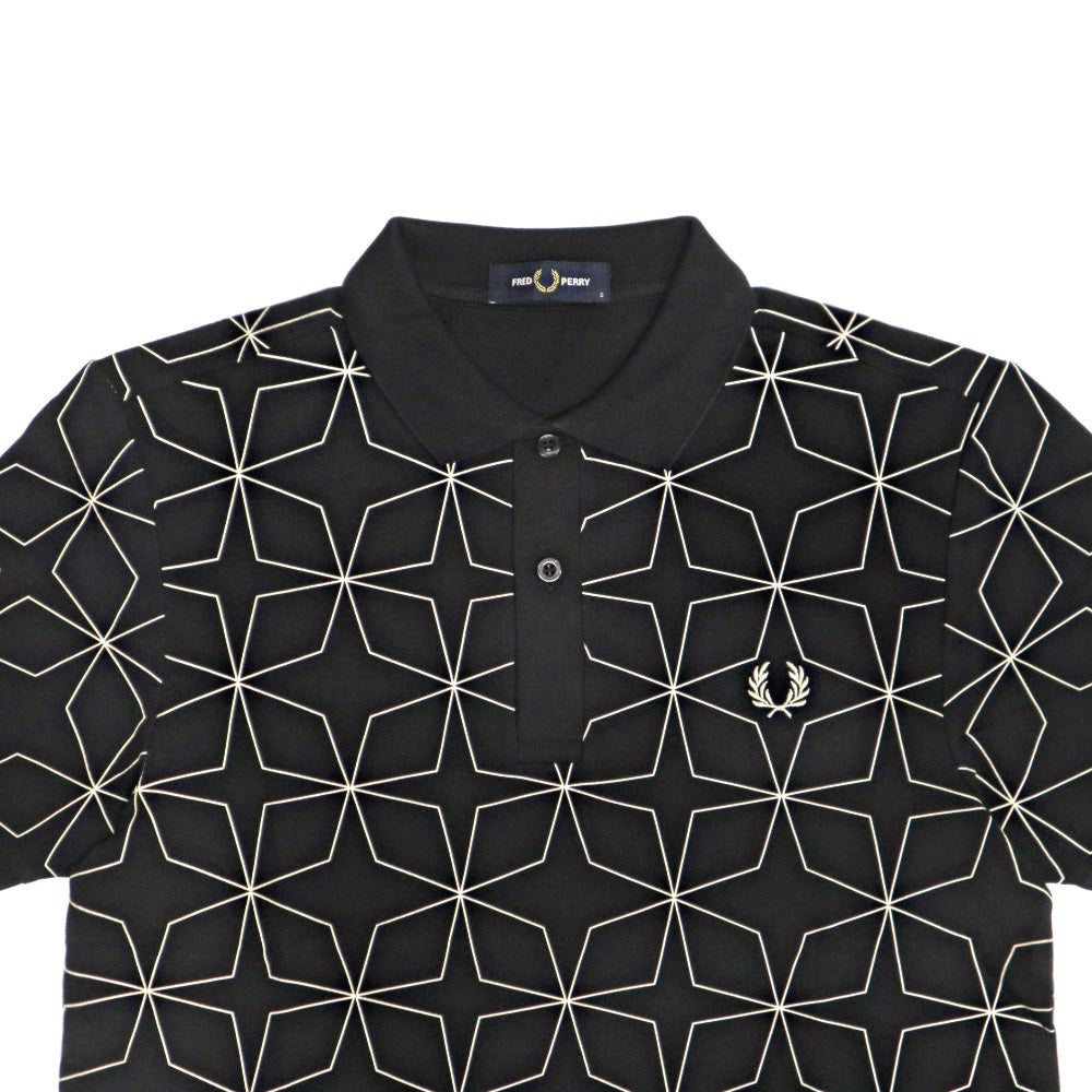 FRED PERRY(フレッドペリー) Geometric Fp Polo Shirt　ジオメトリックプリント ポロシャツ【M7733】