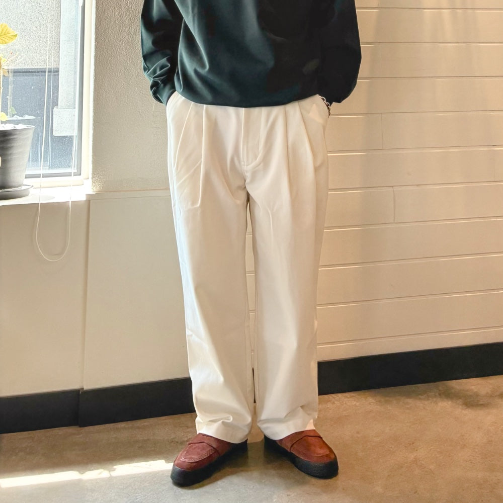 STILL BY HAND(スティル バイ ハンド)Deep Tuck Pressed Pants 2タック ツイル イージー テーパードパンツ【PT05263】