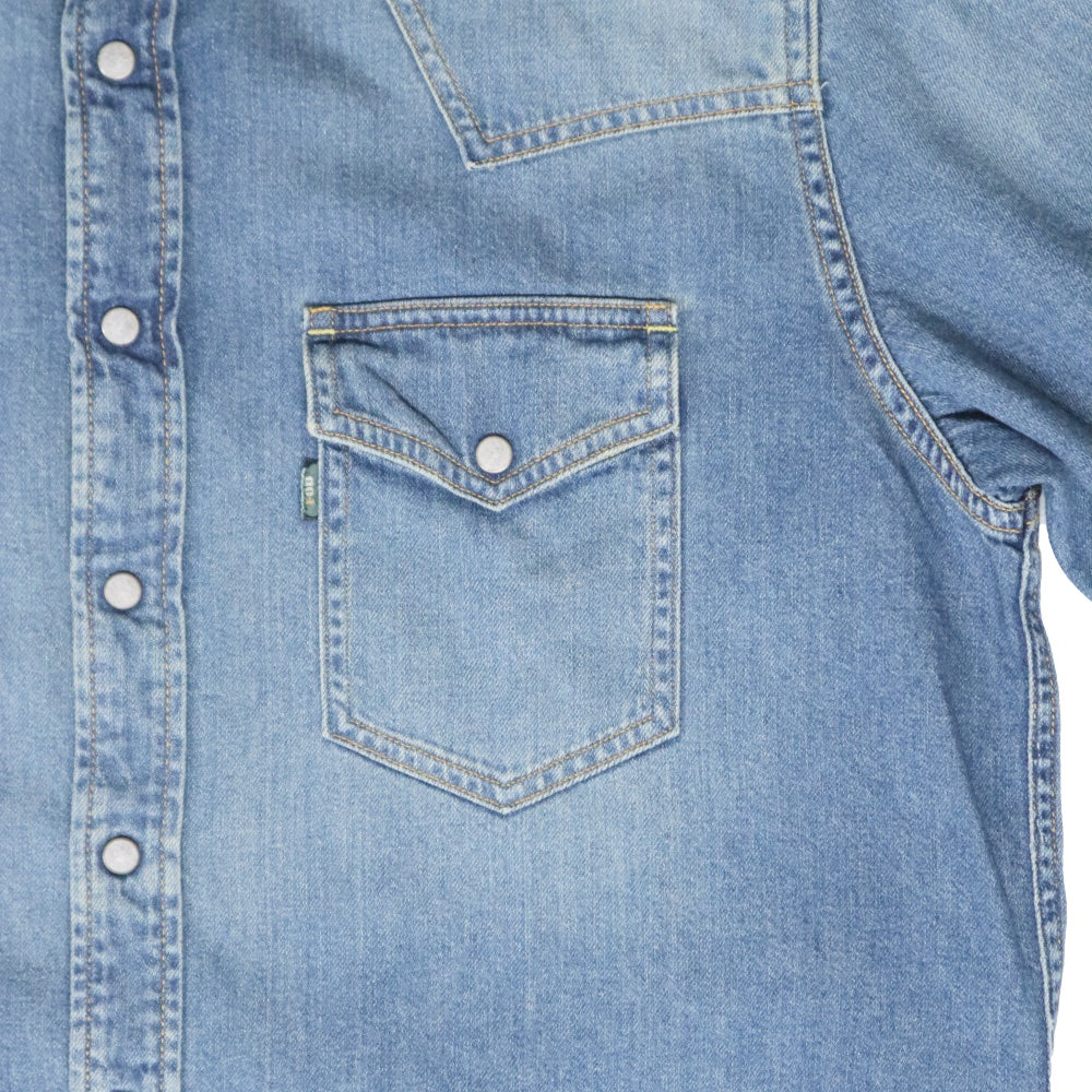FOB FACTORY(エフオービー ファクトリー) Denim Western Shirt デニム ウエスタン シャツ【F3506】