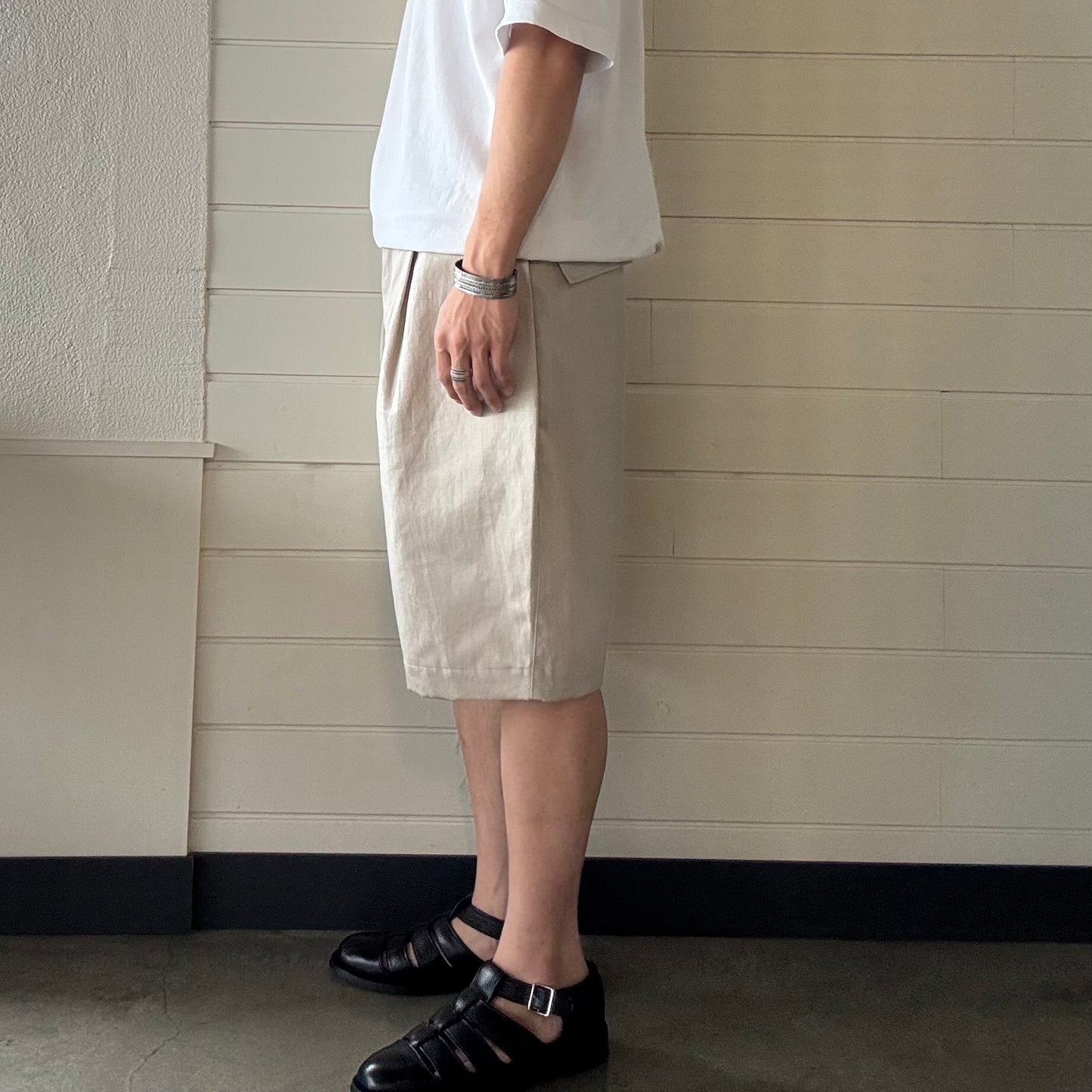 STILL BY HAND(スティル バイ ハンド)Cotton Linen Wide Shorts コットン リネン ワイド ショーツ【PT10261】