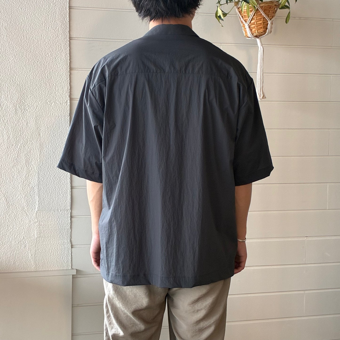 STILL BY HAND(スティル バイ ハンド)Nylon Stretch S/S Shirts ストレッチナイロン ショートスリーブシャツ【SH02262】