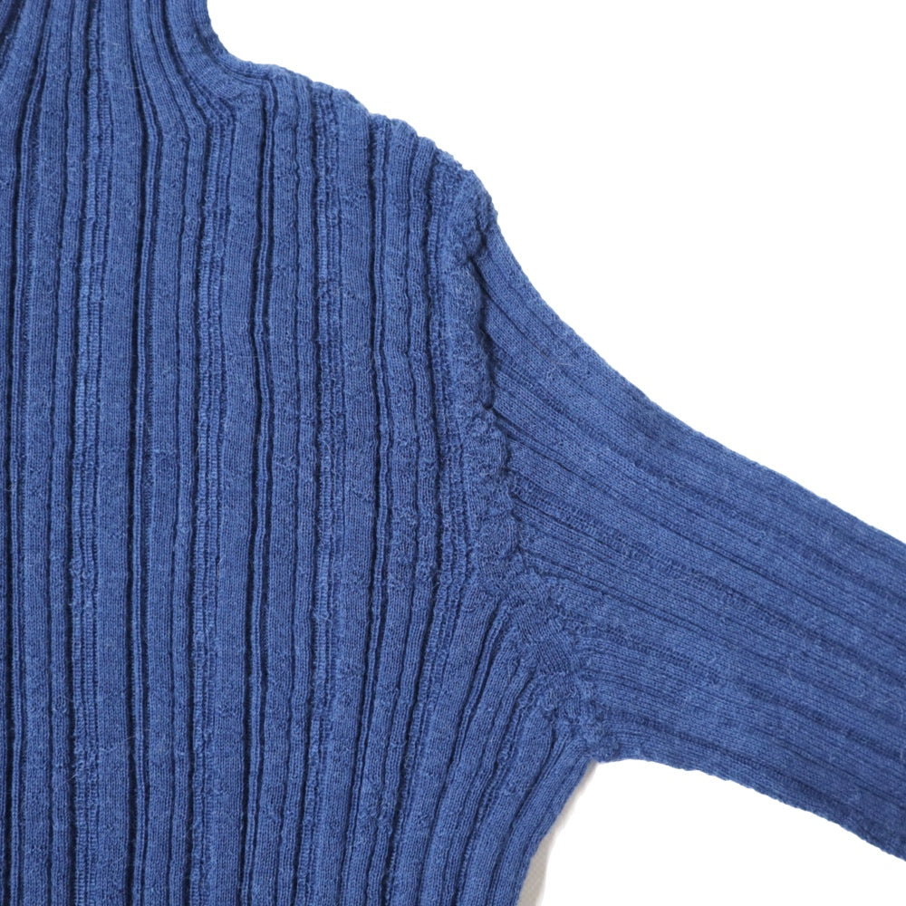 unfil(アンフィル)レディース ロイヤルベイビーアルパカランダムリブニットハイネックプルオーバー"royal baby alpaca random ribbed-knit high-neck P/O"【WVFL-UW106】