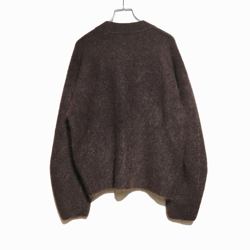 アンフィル ストレッチスーパーキッドモヘアカーディガン unfil (アンフィル) stretch superkid mohair short cardigan
