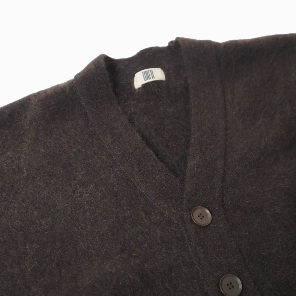 unfil(アンフィル)レディース　ストレッチスーパーキッドモヘアカーディガン "STRETCH SUPERKID MOHAIR C/D"【WVFL-UW113】