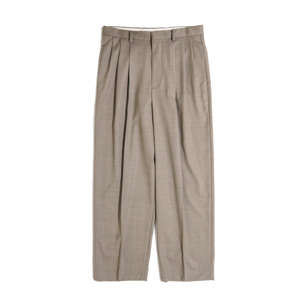 YLEVE(イレーヴ)SUPER120'S CHAMBRAY WOOL 3TACK TROUSERS　スーパー120's シャンブレー ウール 3タック トラウザー【1706140031】