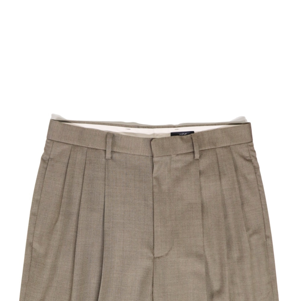 YLEVE(イレーヴ)SUPER120'S CHAMBRAY WOOL 3TACK TROUSERS　スーパー120's シャンブレー ウール 3タック トラウザー【1706140031】