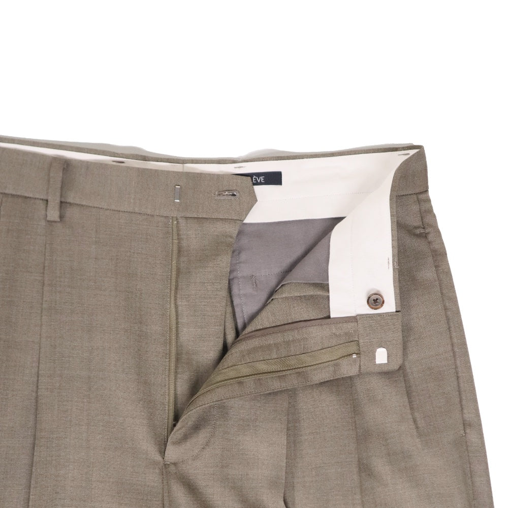 YLEVE(イレーヴ)SUPER120'S CHAMBRAY WOOL 3TACK TROUSERS　スーパー120's シャンブレー ウール 3タック トラウザー【1706140031】