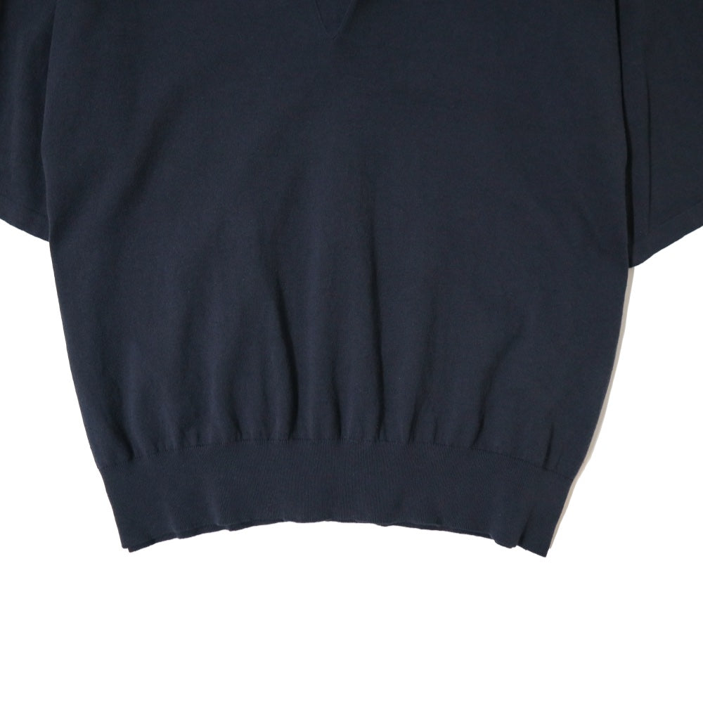 YLÈVE(イレーヴ) メンズ/ COTTON LINEN KNIT SKIPPER POLO コットン/リネン スキッパー シャツ 【1706160074】