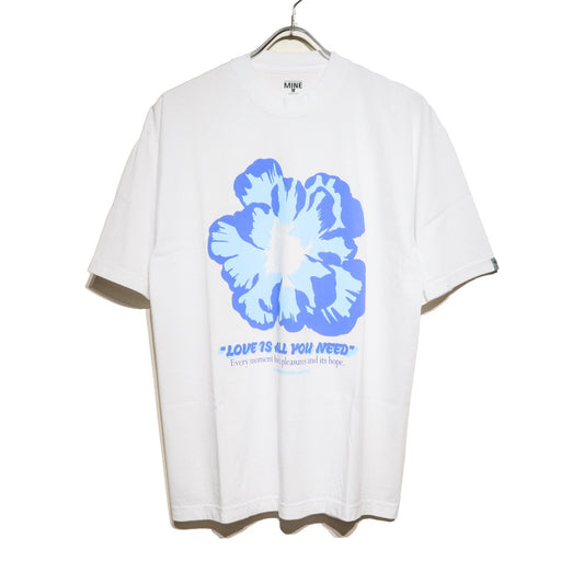GOODNEIGHBORS SHIRTS(グッドネイバーズシャツ)×MINE USA(マイン) RELAX FIT S/S T-SHIRTS FLOWER (WHITE)【MGS-013】