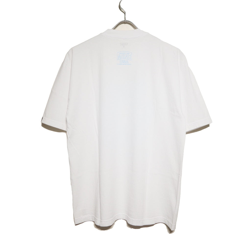 GOODNEIGHBORS SHIRTS(グッドネイバーズシャツ)×MINE USA(マイン) RELAX FIT S/S T-SHIRTS FLOWER (WHITE)【MGS-013】