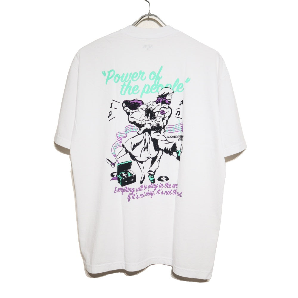 GOODNEIGHBORS SHIRTS(グッドネイバーズシャツ)×MINE USA(マイン) RELAX FIT S/S T-SHIRTS SWING (WHITE)【MGS-012】