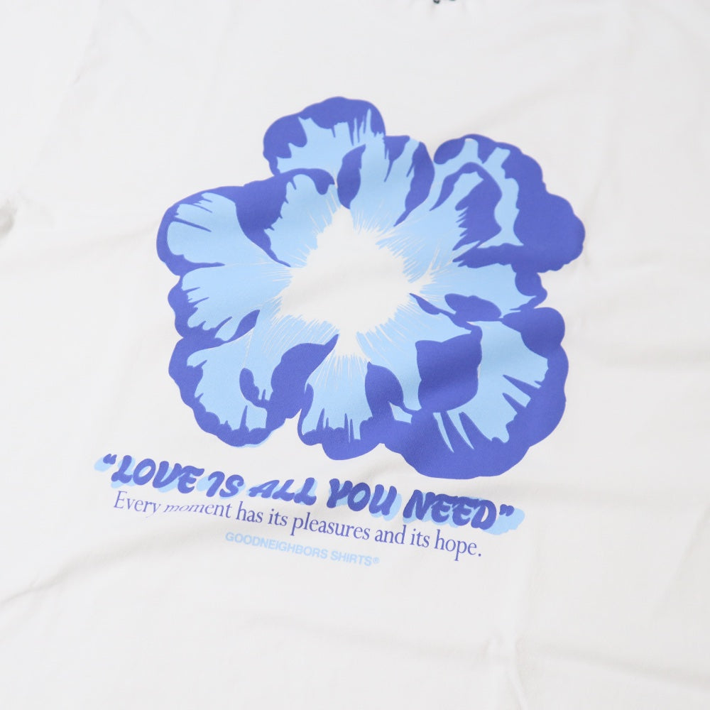 GOODNEIGHBORS SHIRTS(グッドネイバーズシャツ)×MINE USA(マイン) RELAX FIT S/S T-SHIRTS FLOWER (WHITE)【MGS-013】