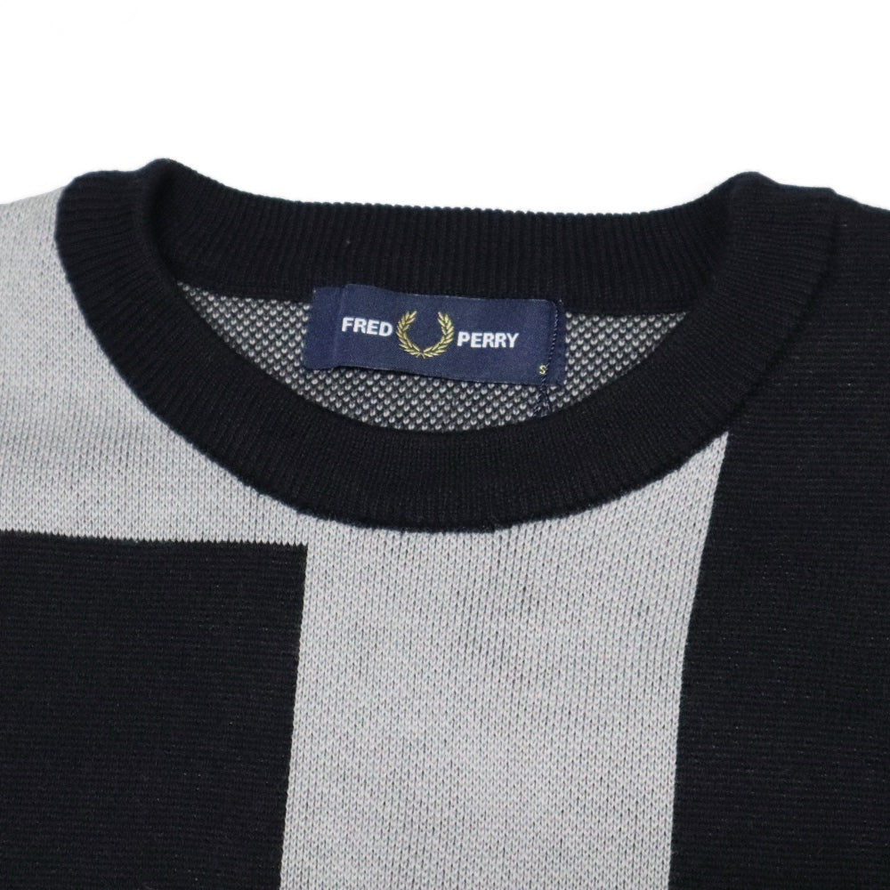 FRED PERRY(フレッドペリー)Mens Pixel Jacquard Jumper メンズ ジャガードニット コットンセーター【K6505】