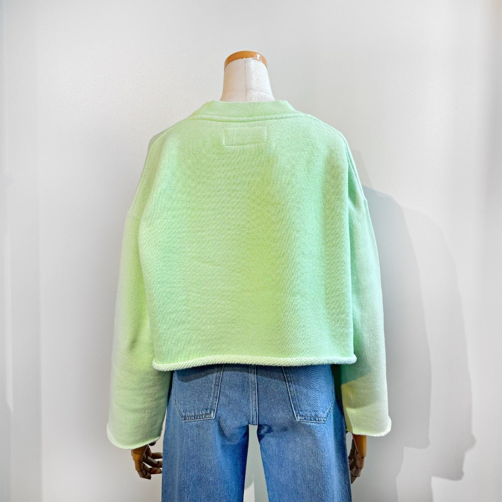 unfil(アンフィル)レディース　ワイドボディスウェットシャツ "chunky terry bleach -out wide body sweatshirt"【WFSP-UW113】