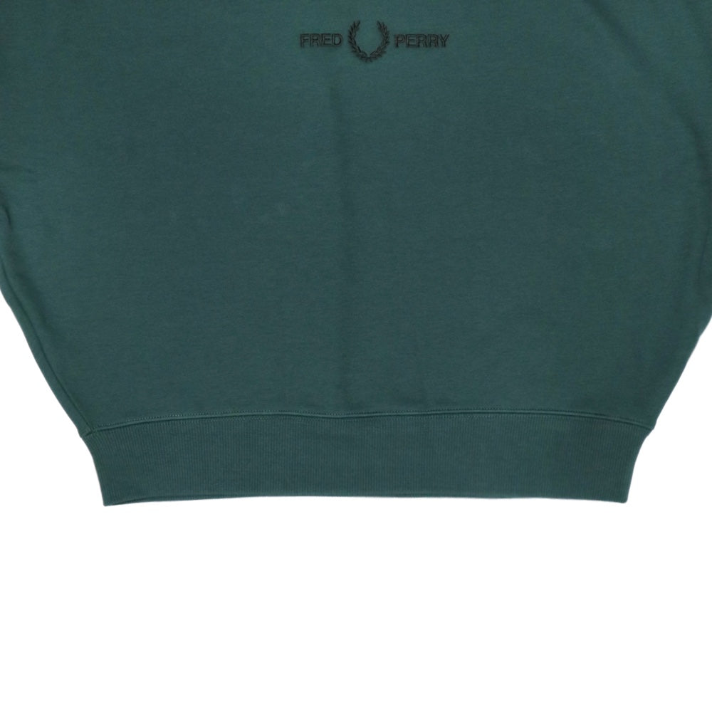 FRED PERRY(フレッドペリー)レディース Branded Sweatshirt 裏フリース クルーネックウェットプルオーバー【G6127】