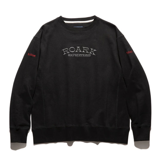 ROARK REVIVAL(ロアーク リバイバル)“EXPEDITION” CREW SWEAT ロゴ クルーネック スウェット【RSWJ1053-BLK】