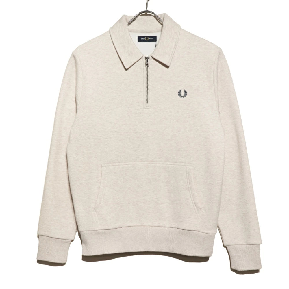 FRED PERRY(フレッドペリー)Mens Half Zip Fleece Back Sweatshirt メンズ ハーフジップ フリースフリースバック スウェットシャツ【M8637】