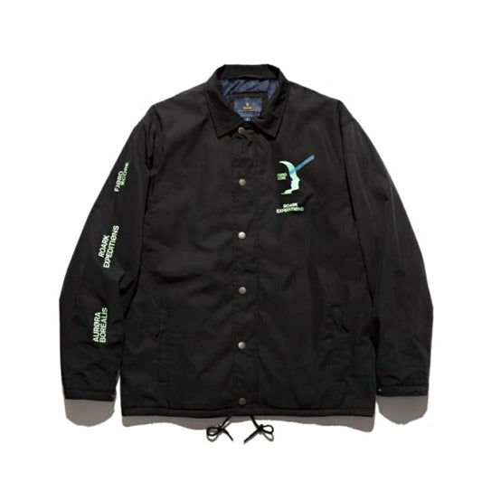 ROARK REVIVAL(ロアーク リバイバル)"AURORA" COACHES JACKET フリースバック コーチジャケット【RJJ1055-BLK】