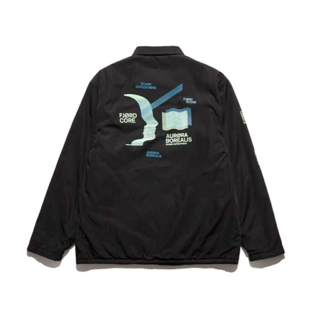 ROARK REVIVAL(ロアーク リバイバル)"AURORA" COACHES JACKET フリースバック コーチジャケット【RJJ1055-BLK】