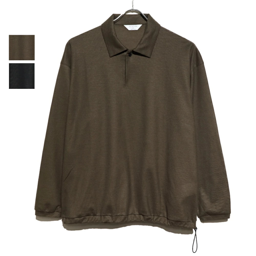 STILL BY HAND(スティル バイ ハンド)Long Sleeve Polo Shirts コットンラミー ロングスリーブ ポロシャツ【CS07251】