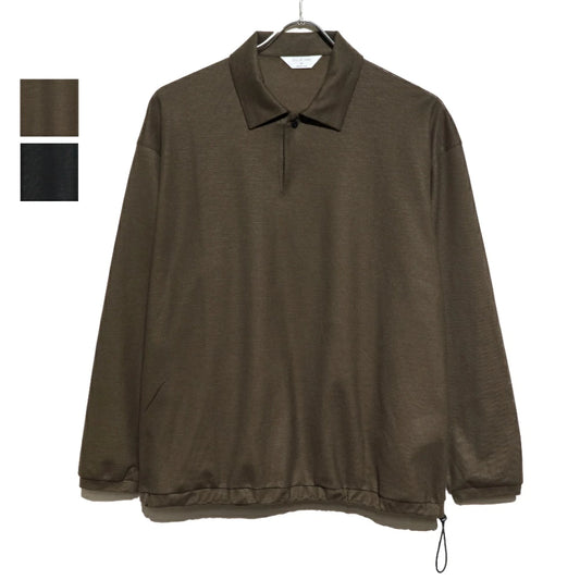 STILL BY HAND(スティル バイ ハンド)Long Sleeve Polo Shirts コットンラミー ロングスリーブ ポロシャツ【CS07251】