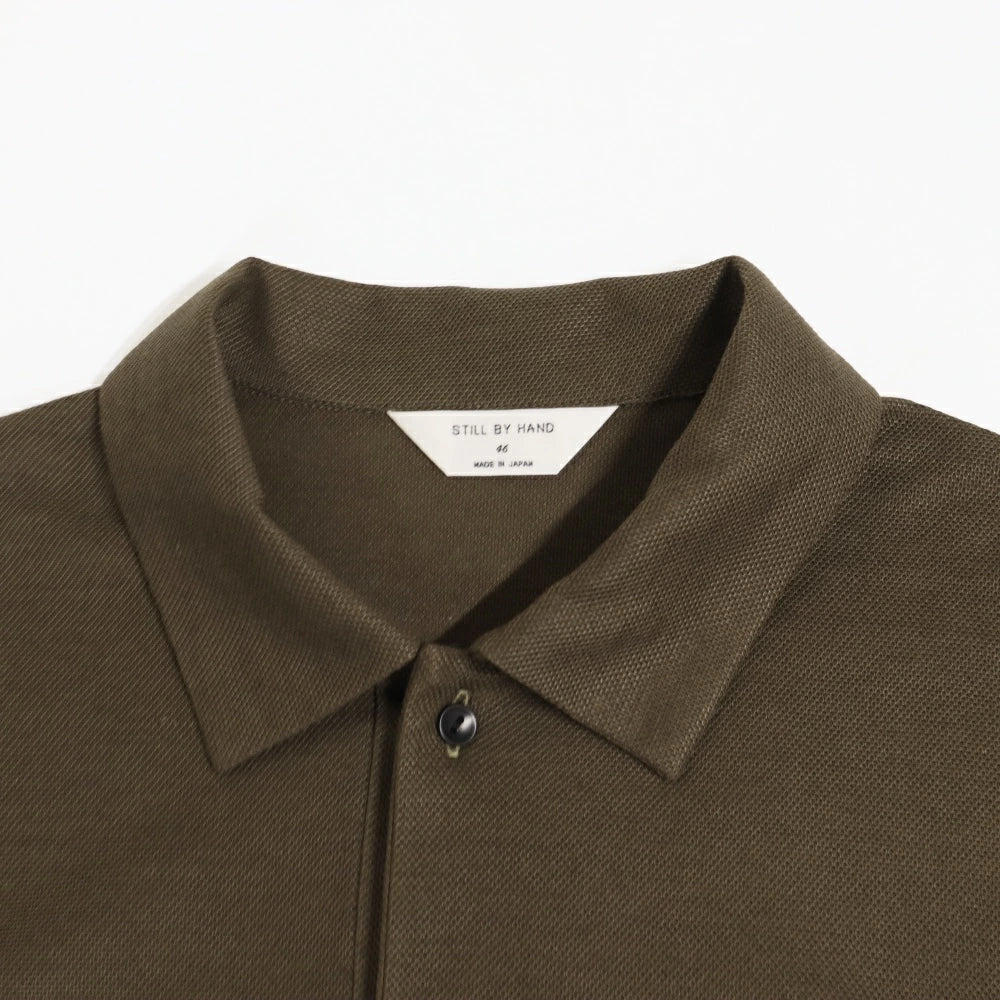 STILL BY HAND(スティル バイ ハンド)Long Sleeve Polo Shirts コットンラミー ロングスリーブ ポロシャツ【CS07251】