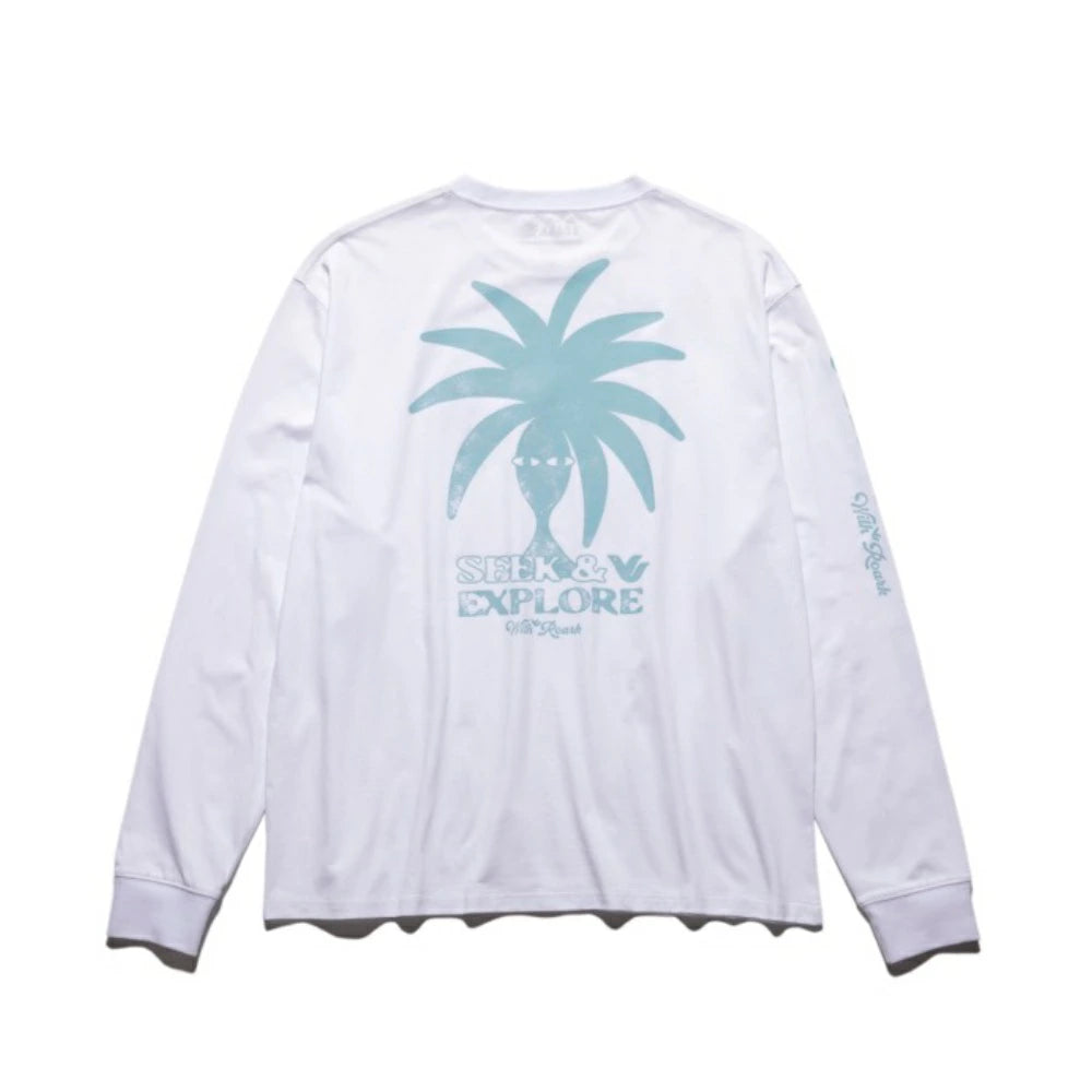 ROARK REVIVAL(ロアーク リバイバル)"SEEK & EXPLORE" L/S TEE プリント ロングスリーブ Tシャツ【RLTJ1102-WHT】