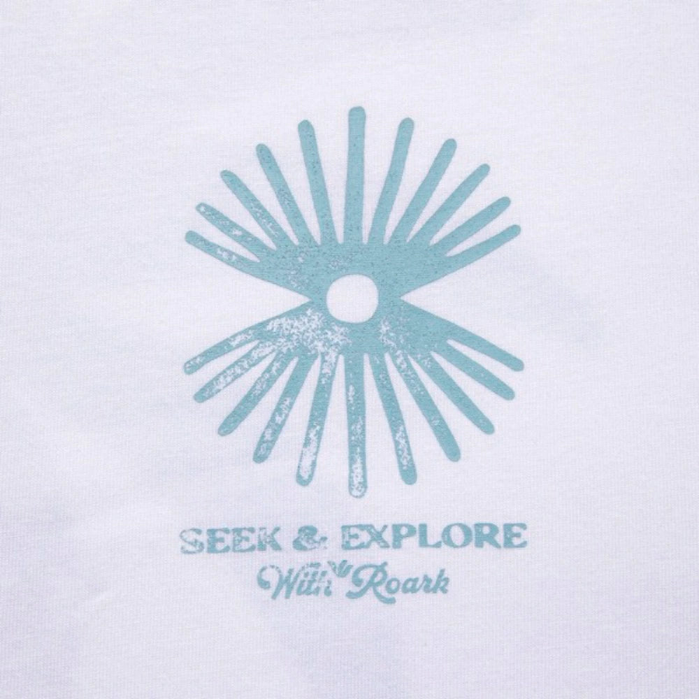 ROARK REVIVAL(ロアーク リバイバル)"SEEK & EXPLORE" L/S TEE プリント ロングスリーブ Tシャツ【RLTJ1102-WHT】
