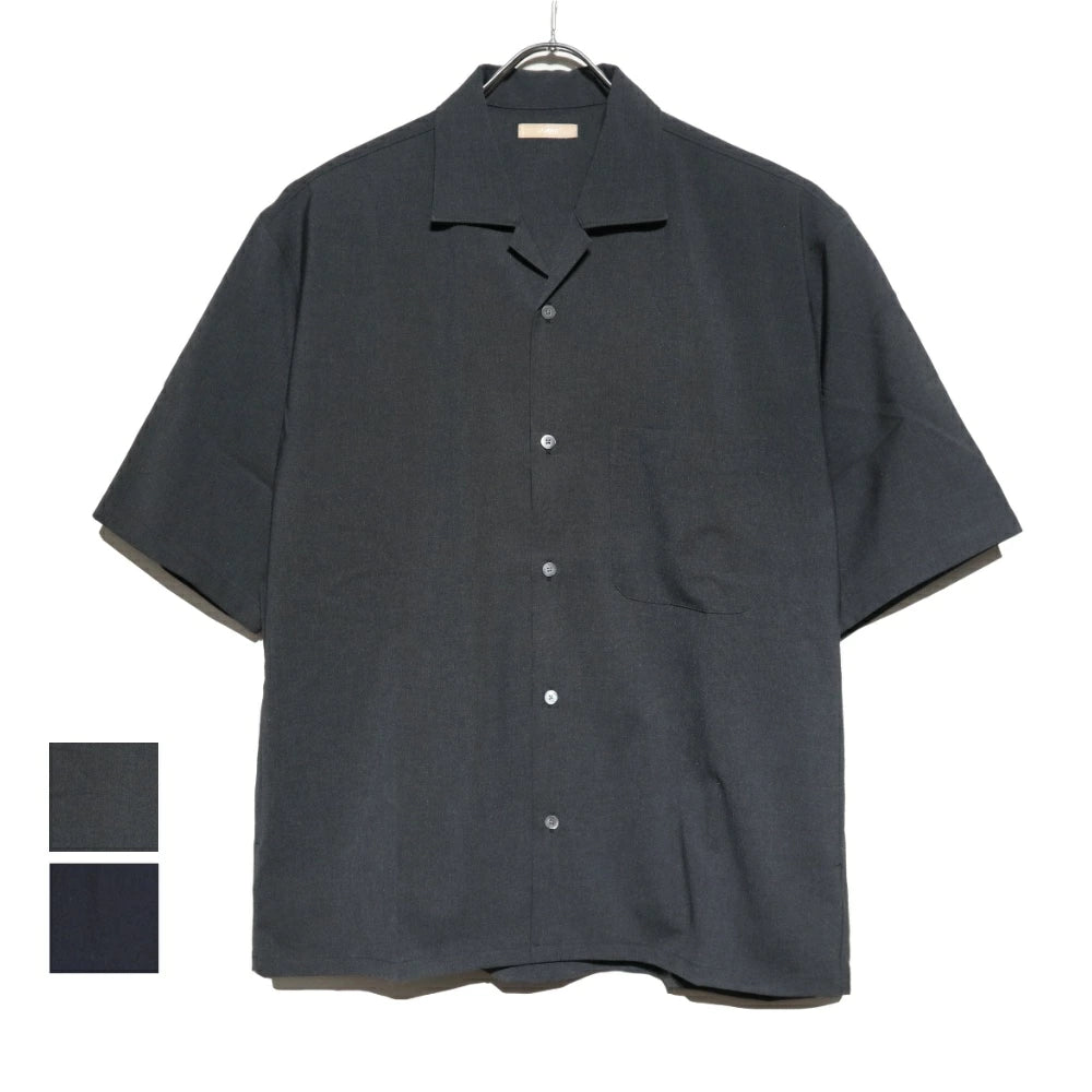 LAMOND(ラモンド)Shari Shirts ハイツイスト ポリエステル オープンカラーシャツ"25SS"【LM-S-083】