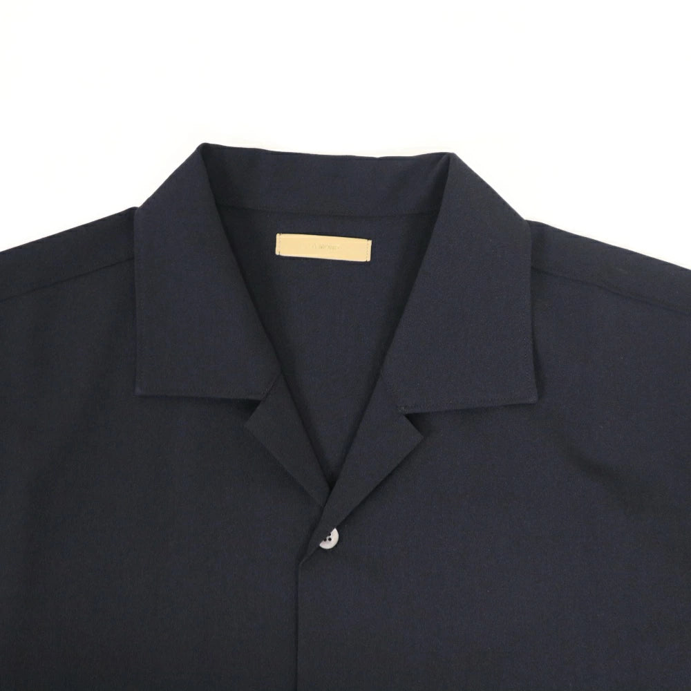 LAMOND(ラモンド)Shari Shirts ハイツイスト ポリエステル オープンカラーシャツ"25SS"【LM-S-083】
