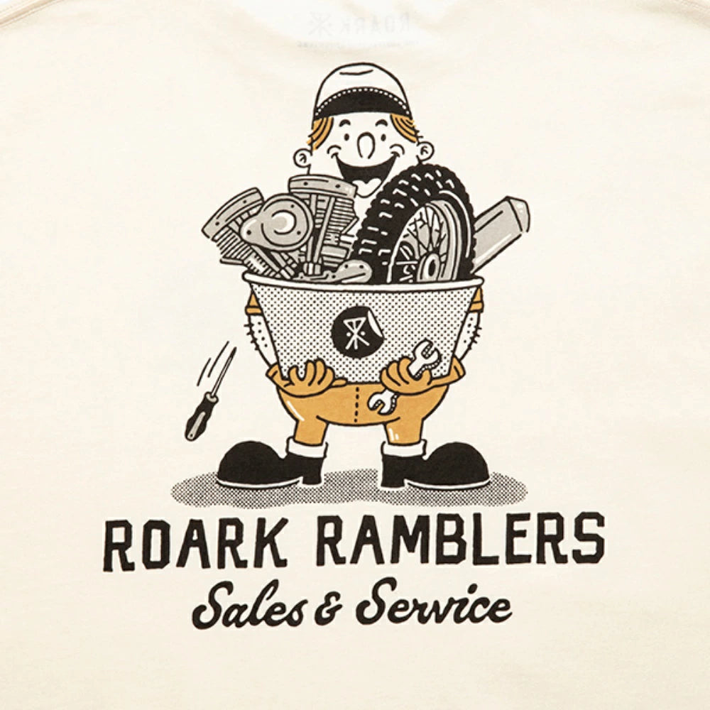 ROARK REVIVAL(ロアーク リバイバル)"RAMBLERS" S/S TEE 【RTJM1121-NAT】