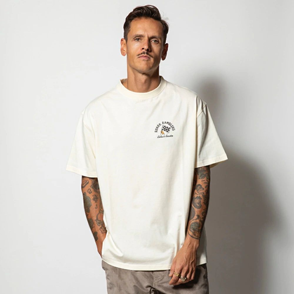 ROARK REVIVAL(ロアーク リバイバル)"RAMBLERS" S/S TEE 【RTJM1121-NAT】