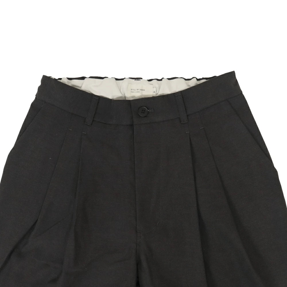 STILL BY HAND(スティル バイ ハンド)Deep Tuck Presses Pants 強撚コットン 2タック テーパード パンツ【PT06253】