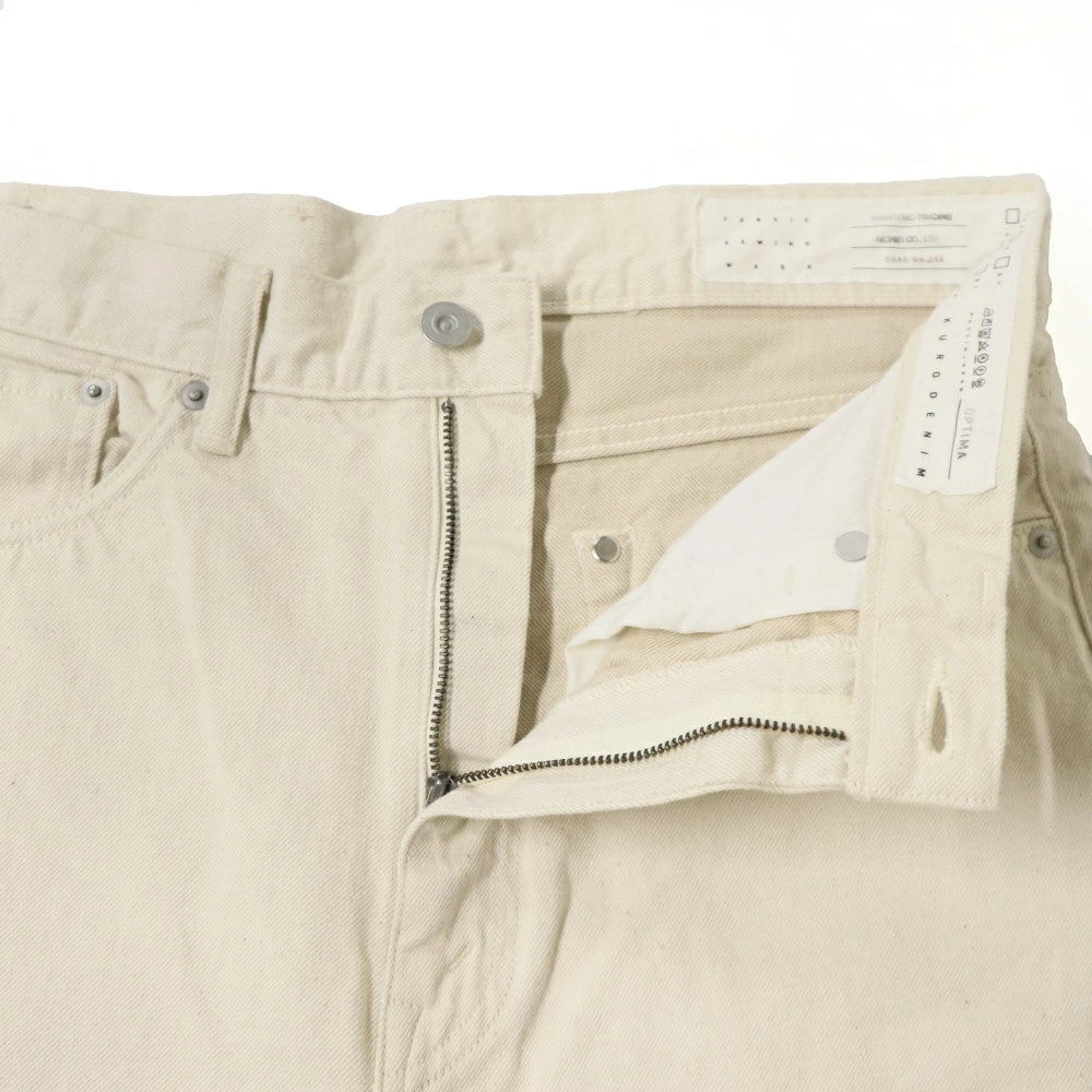 KURO DENIM (クロ デニム) OPTIMA Wide Straight Denim "OFF WHITE" ワイド ストレート デニム オフホワイト【964029】