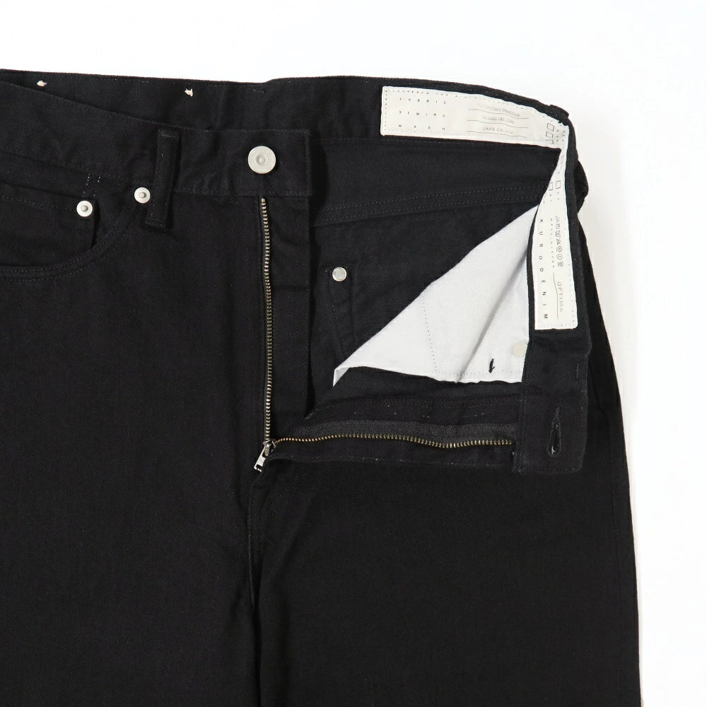 KURO DENIM (クロ デニム)OPTIMA Wide Straight Denim "BLACK ONE WASH"【964103】