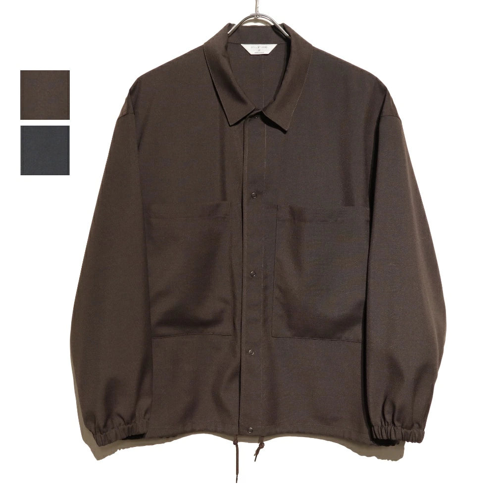 STILL BY HAND(スティル バイ ハンド)Double Pocket Shirt Jacket ウール/ポリ ダブルポケット シャツジャケット【BL01253】