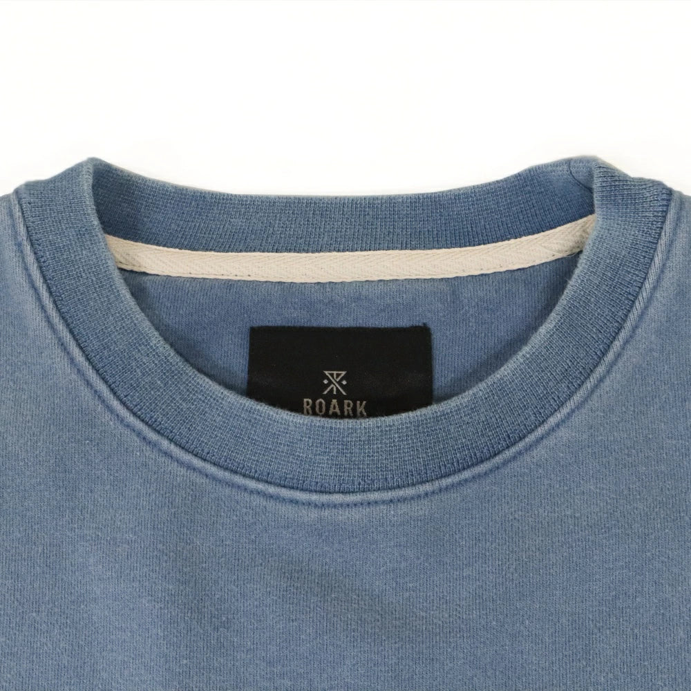 ROARK REVIVAL(ロアーク リバイバル)"MEDIEVAL” CREW SWEAT ロゴ クルーネック スウェット【RSWJ1171-BLK/SLB】