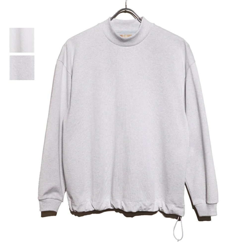 LAMOND(ラモンド)　TUNISEX/ユニセックス DRAWST Mock Neck Cotton Long Tee ドロスト モックネック コットン ロングT【LM-C-207-CT】