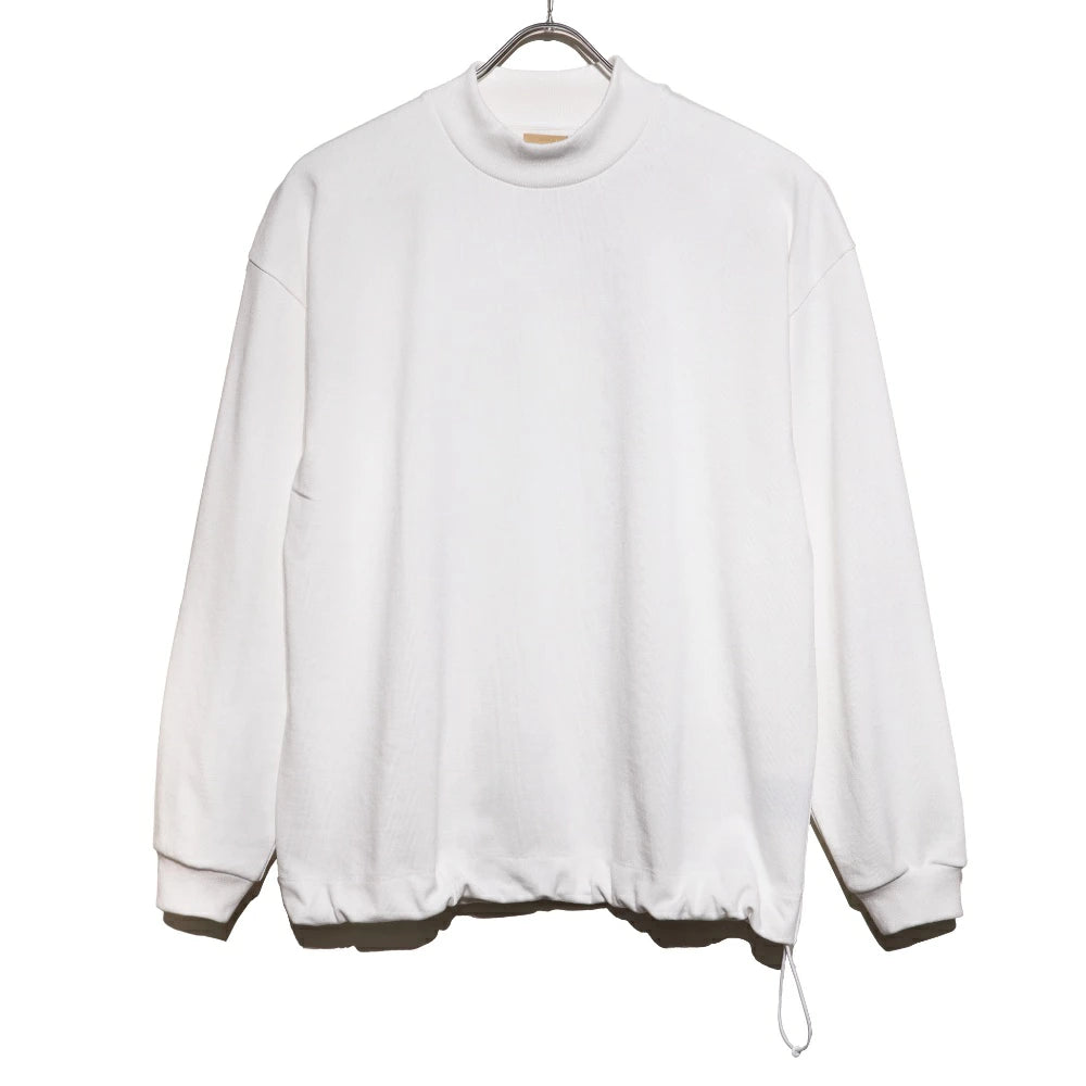 LAMOND(ラモンド)　TUNISEX/ユニセックス DRAWST Mock Neck Cotton Long Tee ドロスト モックネック コットン ロングT【LM-C-207-CT】