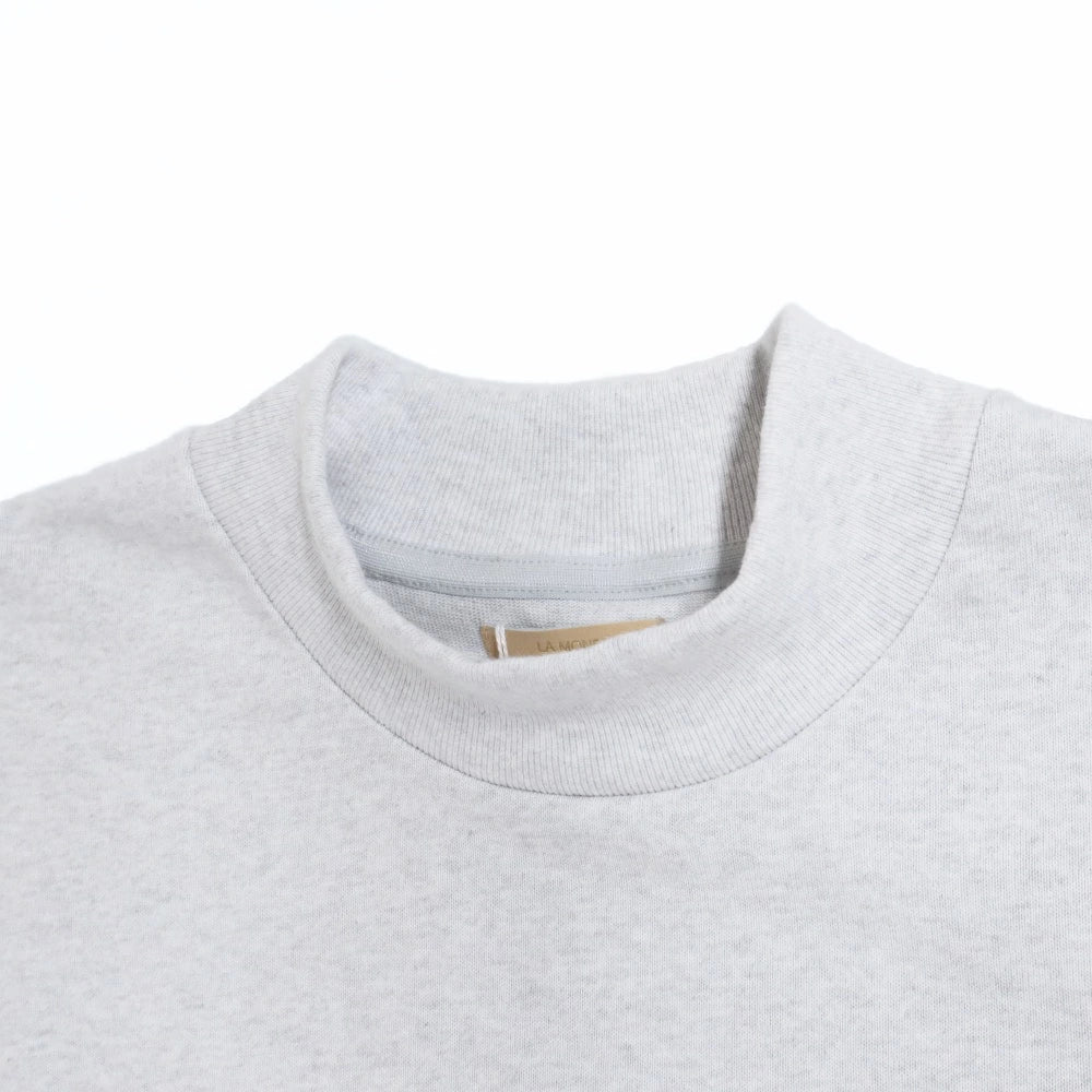 LAMOND(ラモンド)　TUNISEX/ユニセックス DRAWST Mock Neck Cotton Long Tee ドロスト モックネック コットン ロングT【LM-C-207-CT】