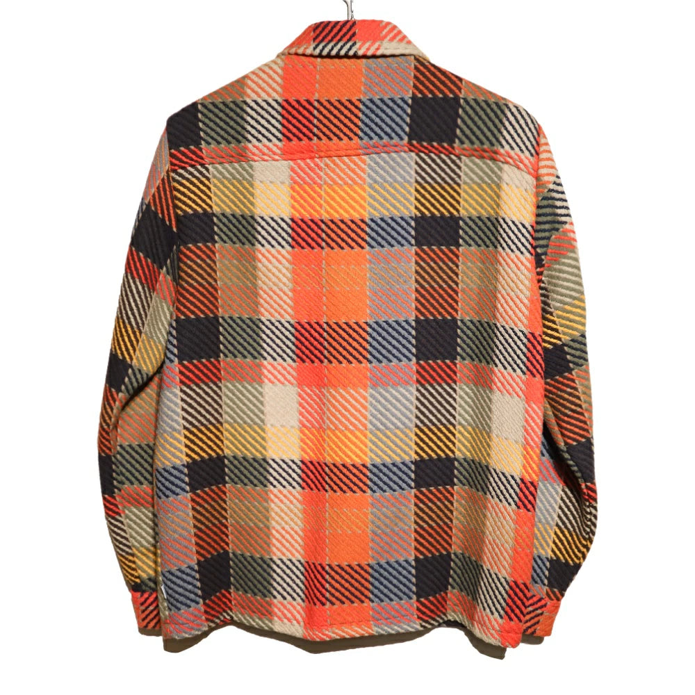Wax London(ワックスロンドン)Whiting - Pike Check Overshirt ”Orange/Multi”