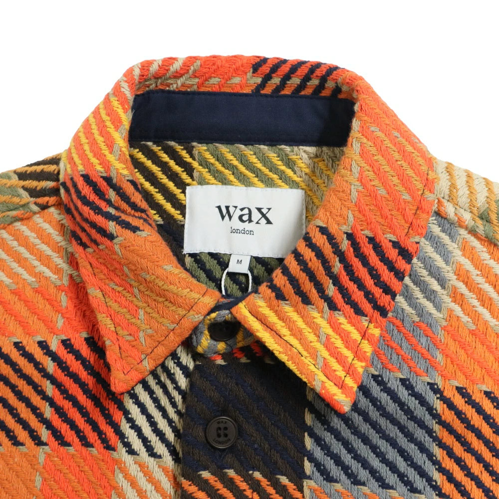 Wax London(ワックスロンドン)Whiting - Pike Check Overshirt ”Orange/Multi”