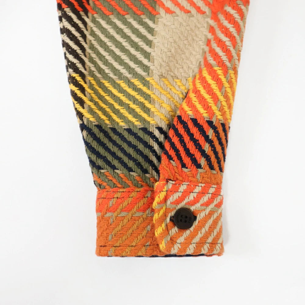 Wax London(ワックスロンドン)Whiting - Pike Check Overshirt ”Orange/Multi”