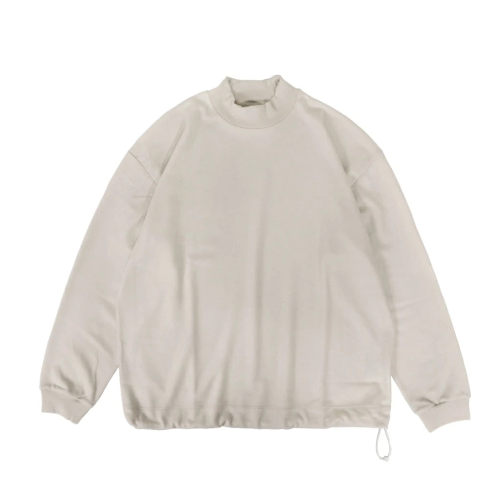 LAMOND(ラモンド) UNISEX/ユニセックス DRAWST Mock Neck Wool Long Teeドロスト モックネック ウォッシャブルウール ロングT【LM-C-207-WL】
